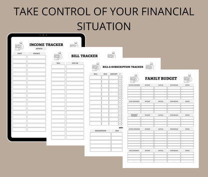 Digital Budget Planner & Finance Tracker | All-in-One Printable PDF for GoodNotes, Notability, & More | Financial Goal Planner