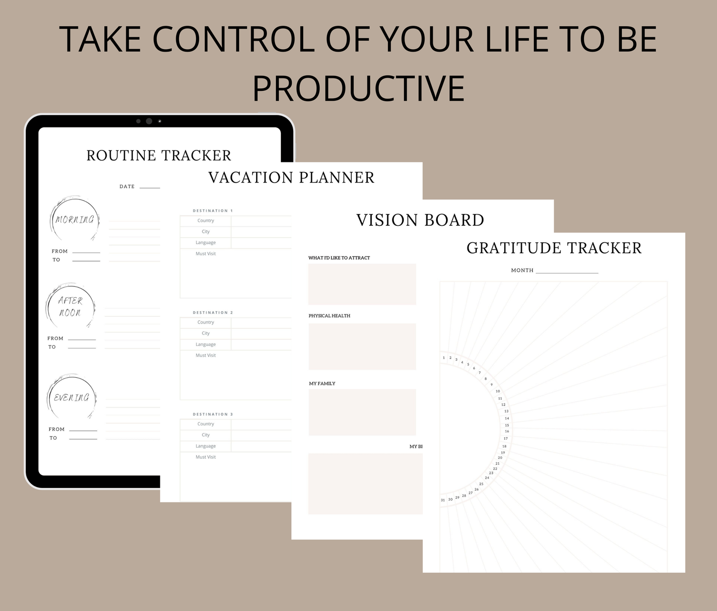 Life Planner Perpetual Dated - Digital | All-in-One Productivity & Goal Planner for GoodNotes & Notability | Printable PDF