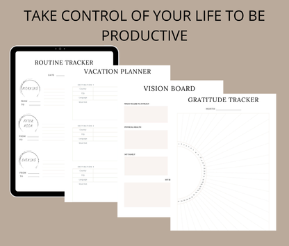 Life Planner Perpetual Dated - Digital | All-in-One Productivity & Goal Planner for GoodNotes & Notability | Printable PDF