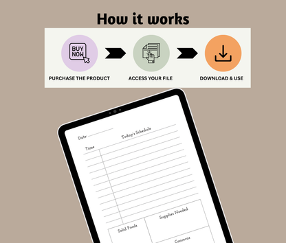Baby Schedule Planner & Feeding Tracker | Printable Daily Log for New Moms | Digital PDF for GoodNotes & Notability