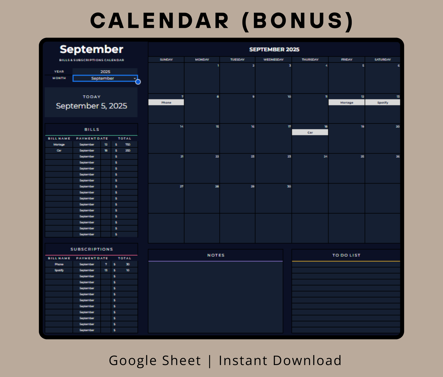 Wellness & Habit Tracker Spreadsheet | Daily, Weekly & Monthly Habit Tracker | Productivity & Self-Care Template (Google Sheets & Excel)