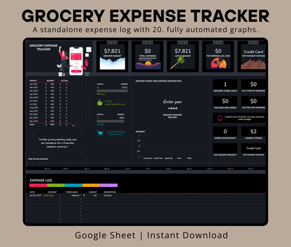 Automated Meal Planning Spreadsheet | Grocery List Generator & Nutrition Tracker